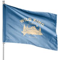 Wild King Salmon House Flags - Double-Sided Print — Decorative Flags