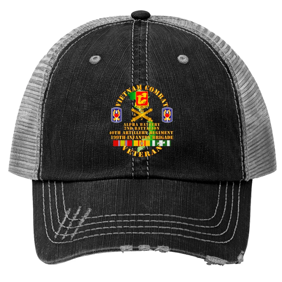 Chapeau Trucker Imprimé 2nd Bn 40th Artillery 199th Infantry Bde — Casquette de baseball