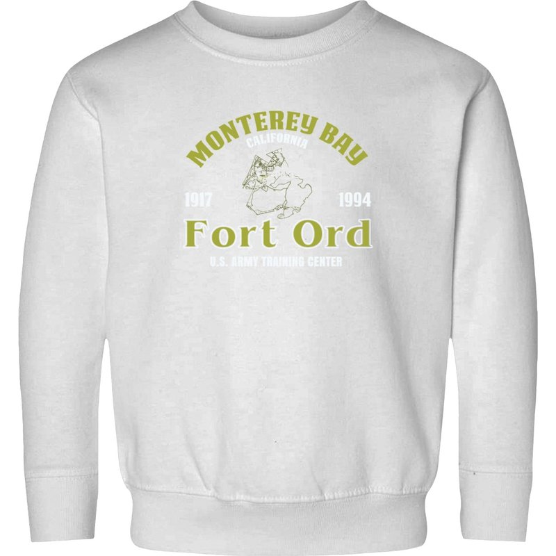 Sweatshirt Unisexe Noir Fort Ord Monterey Bay — Sweats à capuche pour hommes