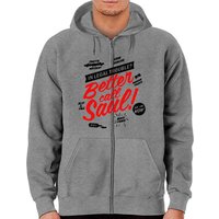 Sweat à capuche zippé Better Call Saul pour unisexe en rouge — Sweats à capuche pour hommes
