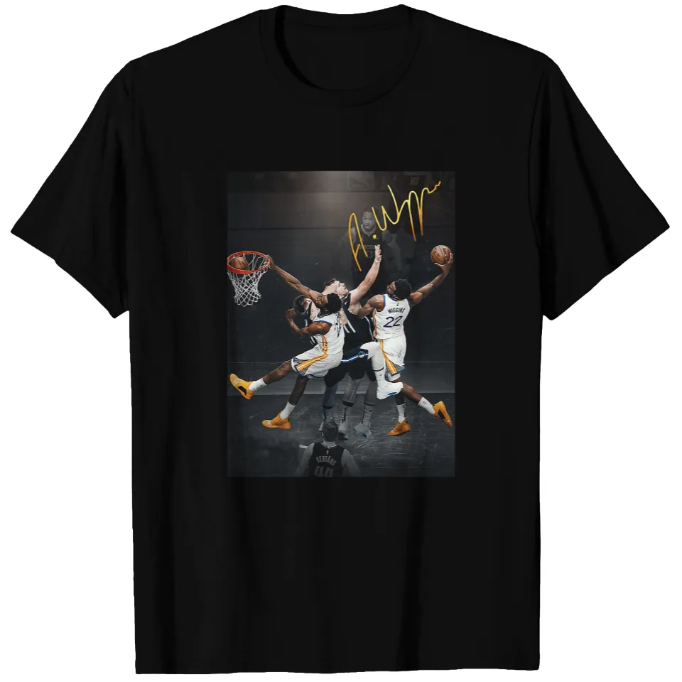 T-shirt classique Andrew Wiggins Dunk sur Luka Doncic pour hommes