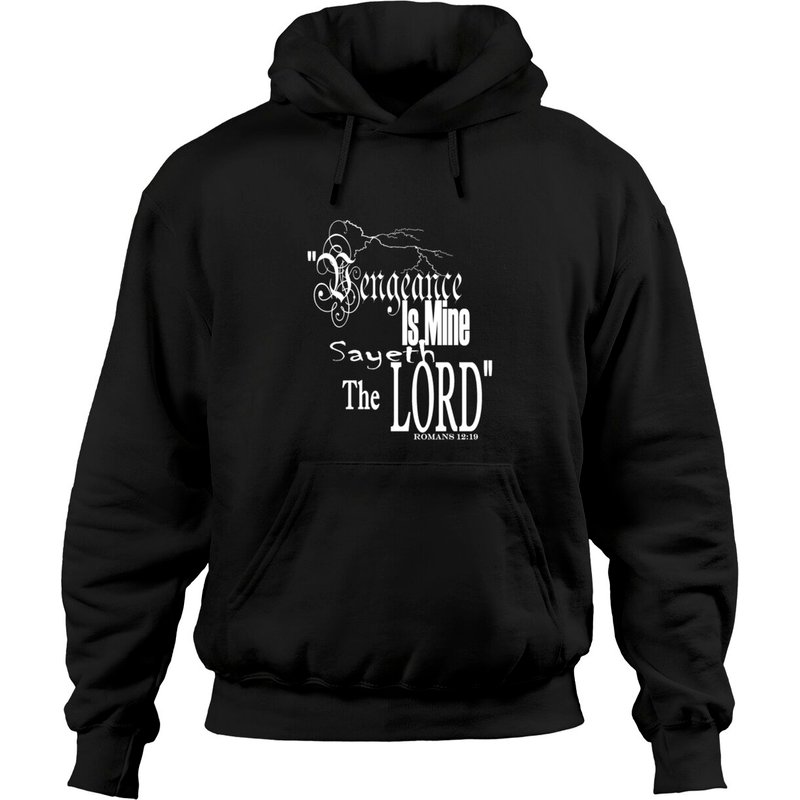 Vengeance est à Moi, dit le Seigneur Hoodie Unisexe Noir — Sweats à capuche pour hommes
