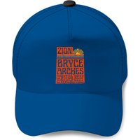 Utah National Parks Zion Arches Bryce Canyonlands State Map Baseball Cap — Baseball Cap