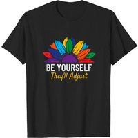 T-shirt Be Yourself They'll Adjust LGBTQ Drapeau Arc-en-Ciel — T-shirts pour hommes