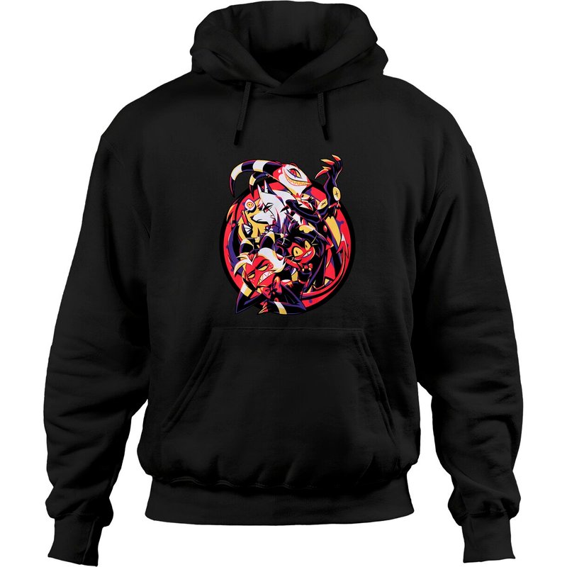 Hoodies Unisex Hazbin Hotel Merch Helluva Boss — Sweats à capuche pour hommes