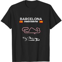 T-Shirts Grand Prix d'Espagne Voiture de Course Circuit de Barcelone