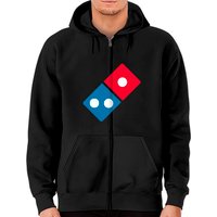 Hoodies Unisex à Zip Dominos en Noir — Sweats à capuche pour hommes
