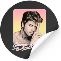George Michael Faded Vintage Look Stickers