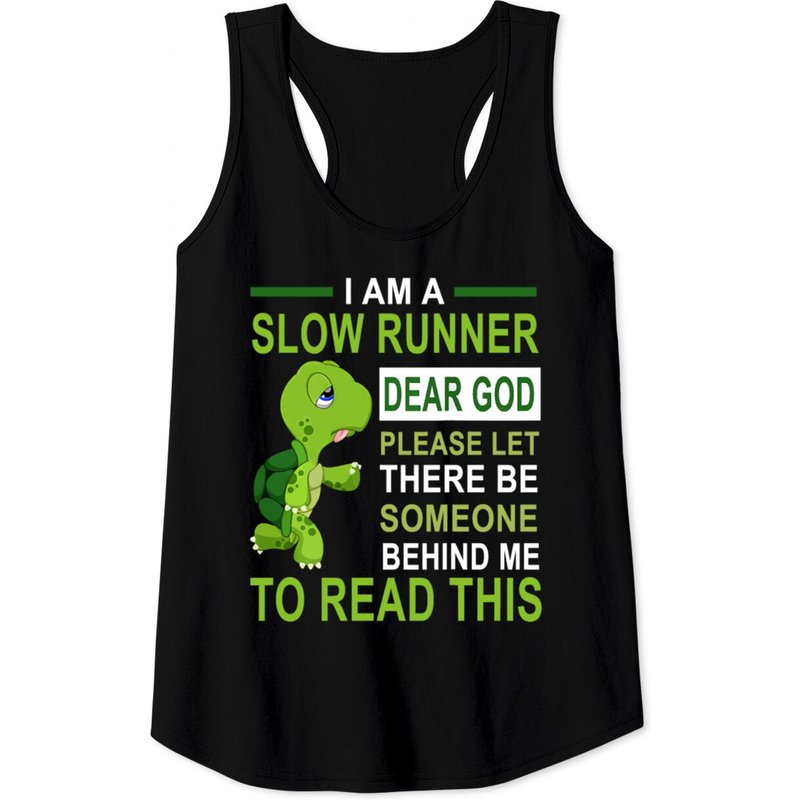 T-Shirts de Course Turtle Slow Runner pour Hommes - Noir