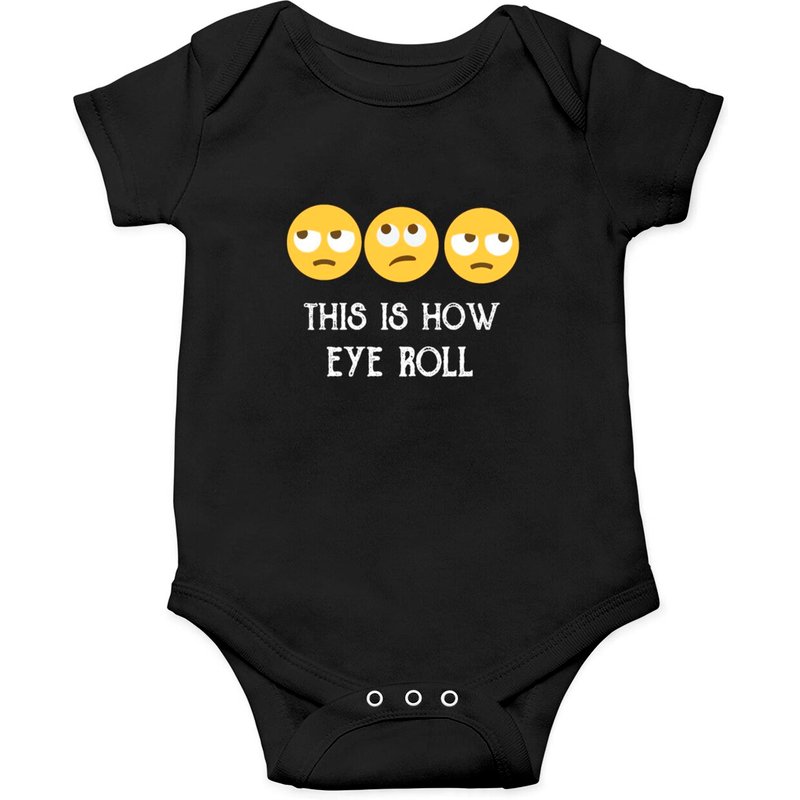 Cadeau de grenouillère avec émoticône "Eye Roll — Bodys bébé