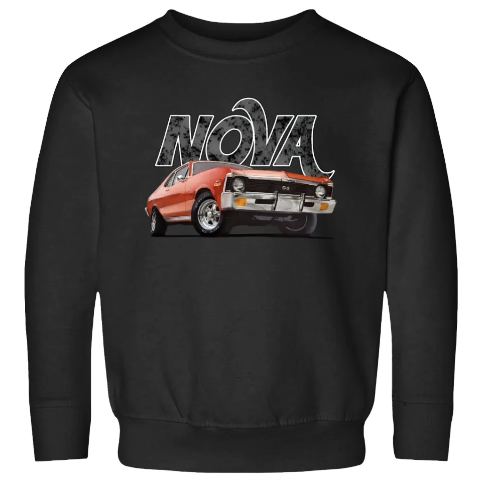 Sweatshirt unisexe noir 1970 Nova — Sweats à capuche pour hommes