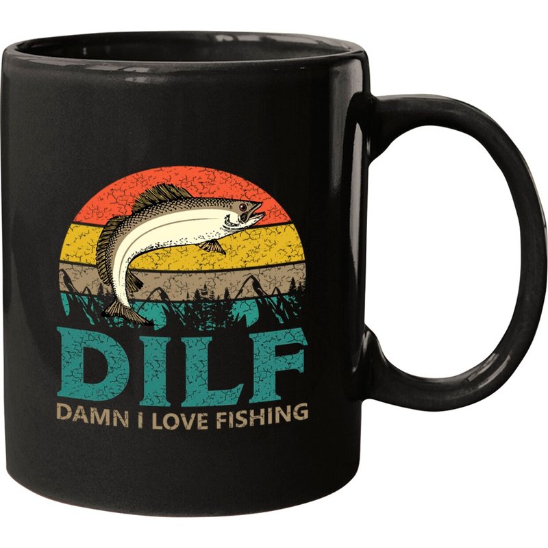 Dilf - J'adore la pêche ! Tasse en céramique personnalisable