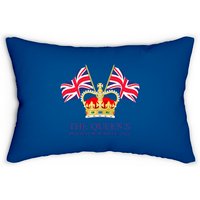 Queen Elizabeth II Platinum Jubilee 2022 Official Emblem Lumbar Pillow — Decorative Cushions