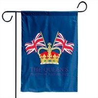 Queen Elizabeth II Platinum Jubilee 2022 Official Emblem Garden Flags — Decorative Flags