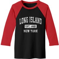 T-shirt de baseball vintage établi de Long Island New York pour hommes
