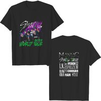 T-shirt double face Stray Kids 2nd World Tour MANIAC 2022 pour hommes