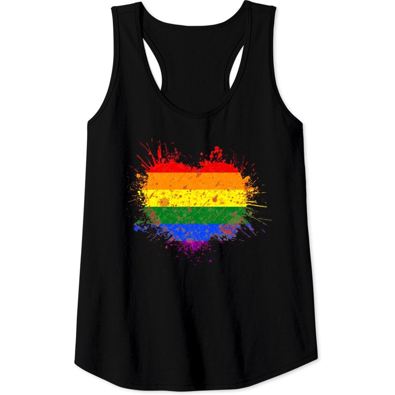 Pride LGBT Tank Tops for Men - Black