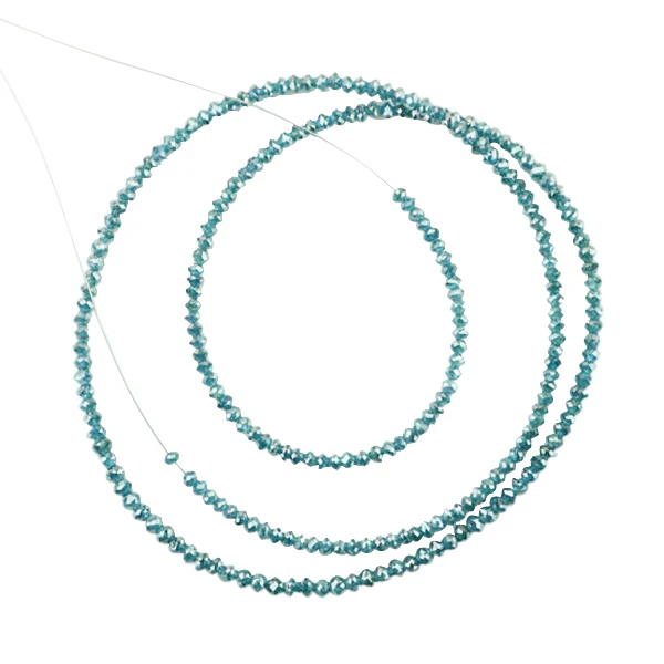 20 Inch Blue Color Diamond Faceted Beads — Jewelry Beads