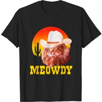 T-shirt Vintage Meowdy Chat Country Music avec Chapeau de Cowboy pour Hommes — T-shirts pour hommes