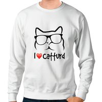 Sweatshirt Unisexe I Love Catturd en Mélange Épais — Sweats à capuche pour hommes