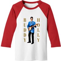 T-shirts de baseball Buddy Holly pour hommes - Blanc/Rouge à manches 3/4 — T-shirts pour hommes