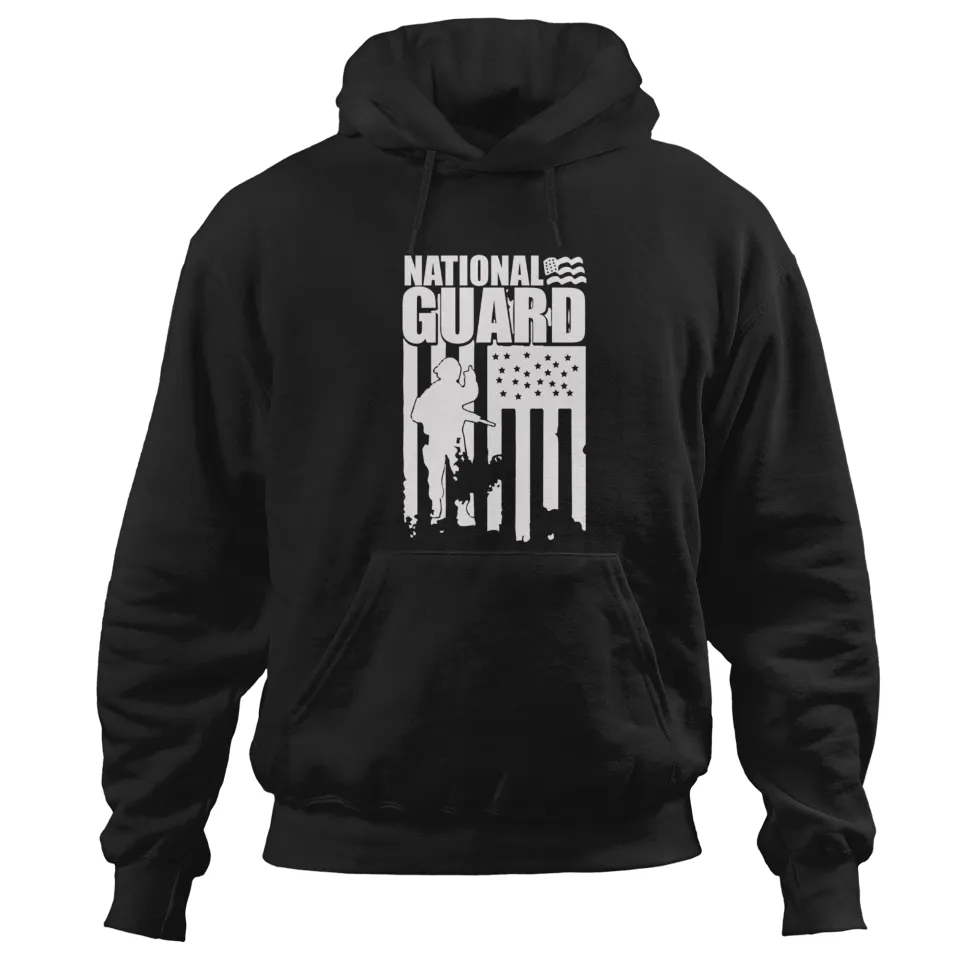 Hoodies National Guard avec Drapeau Américain pour Unisexe — Sweats à capuche pour hommes