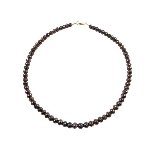 GemoneDiamonds Collier de perles de diamant marron de 40,6 cm pour femme — Collier Argent Femme