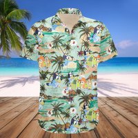 Chemise hawaïenne de la famille de Bluey à la plage — Chemises décontractées pour hommes