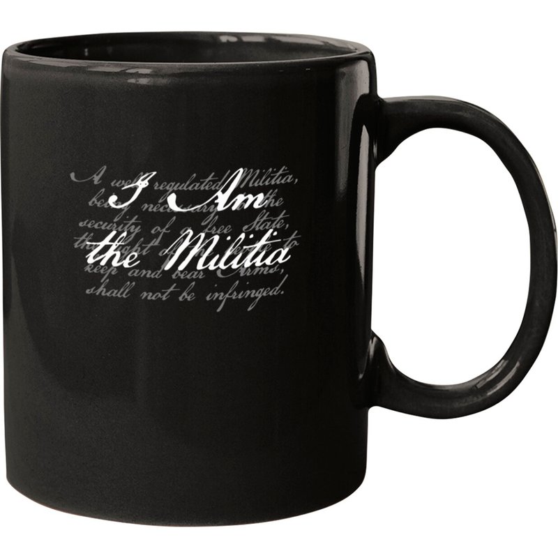 Mug en céramique I Am The Militia Pro soutien du 2e amendement — Tasses et gobelets