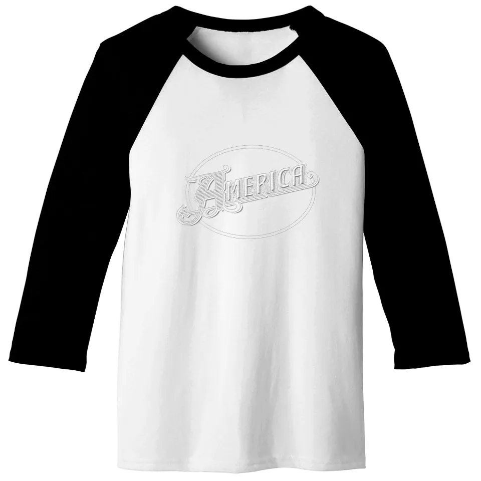 T-shirts de Baseball America Band pour Hommes Noir/Rouge