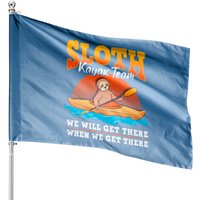 Kayak Sloth House Flags for Kayaking Enthusiasts — Decorative Flags