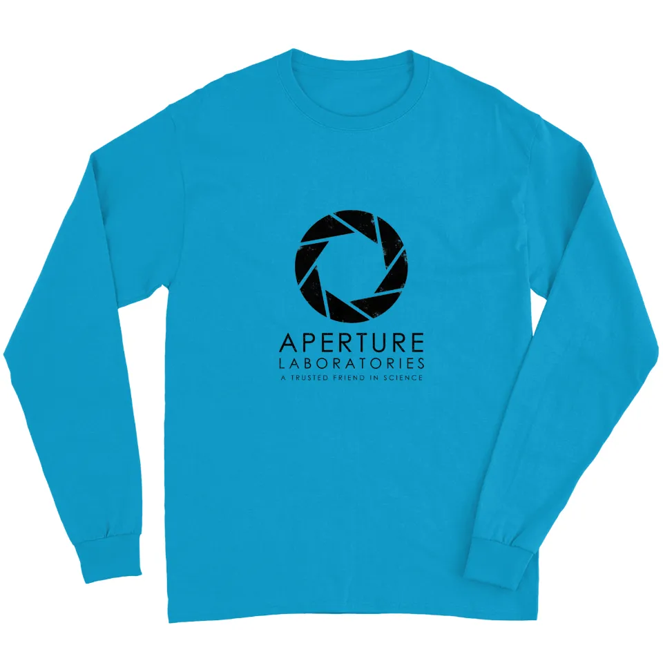 T-shirt à manches longues Aperture Science Portal pour unisexes