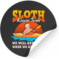 Kayak Sloth Kayaking Gift Stickers