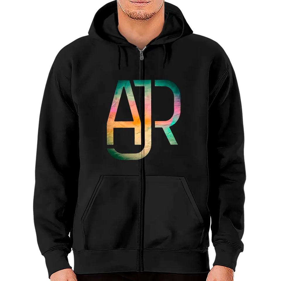 Hoodies zippés AJR Band pour unisexe en noir — Sweats à capuche pour hommes