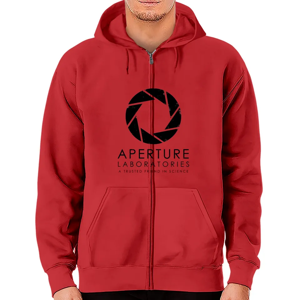 Hoodies zippés Aperture Science Portal pour unisexes — Sweats à capuche pour hommes