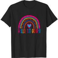 T-shirt Hello First Grade Rainbow pour hommes — T-shirts pour hommes