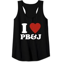Débardeur 'J'aime le beurre d'arachide et la gelée' cœur rouge PB&J pour hommes