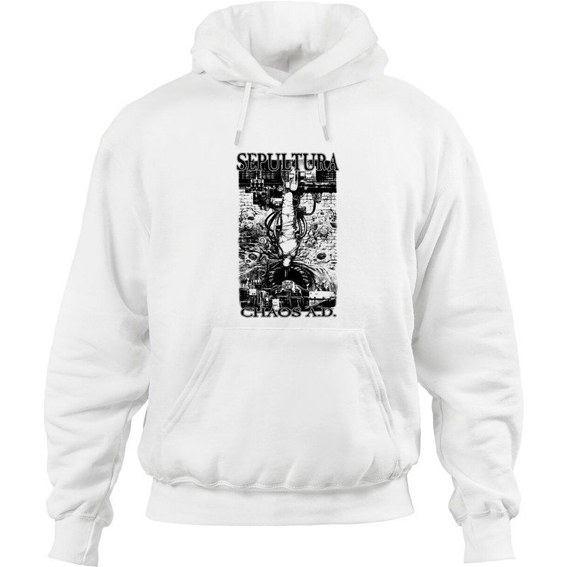 Hoodies Sepultura Chaos AD pour Unisexe en Vert Militaire — Sweats à capuche pour hommes