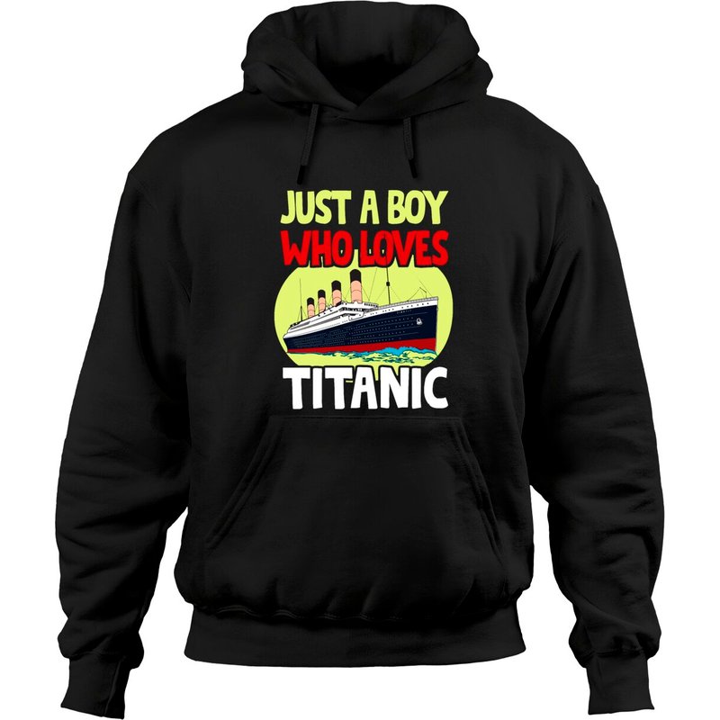 Un Garçon Qui Aime Titanic Hoodie Unisexe Noir — Sweats à capuche pour hommes