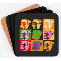 Boxer Dog Pop Art Love Coasters