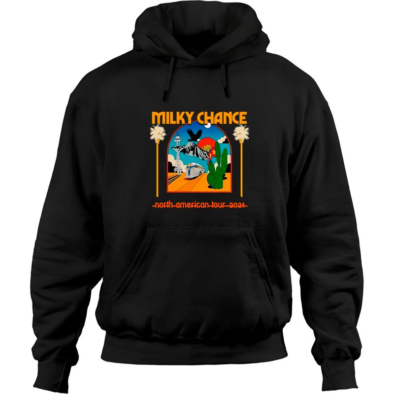 Hoodies Unisex Noirs Milky Chance — Sweats à capuche pour hommes