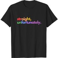 Straight, Unfortunately T-Shirt for Men in Black — Mens T Shirts