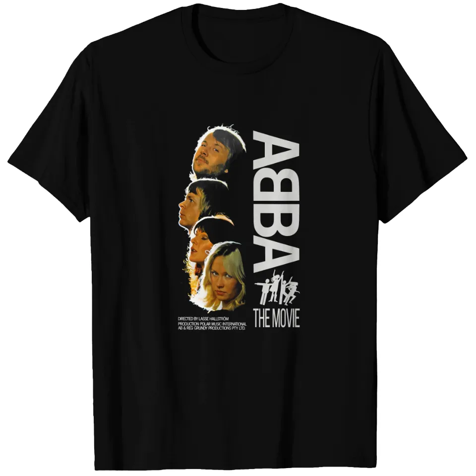 T-shirt Vintage Abbba pour hommes en noir