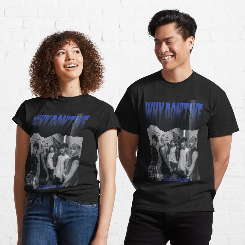 Why Don't We Band T-Shirt for Men in Black — Mens T Shirts