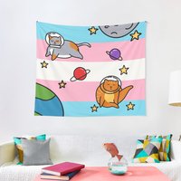 Tapisserie Trans Kitty Galaxy — Tapisseries murales
