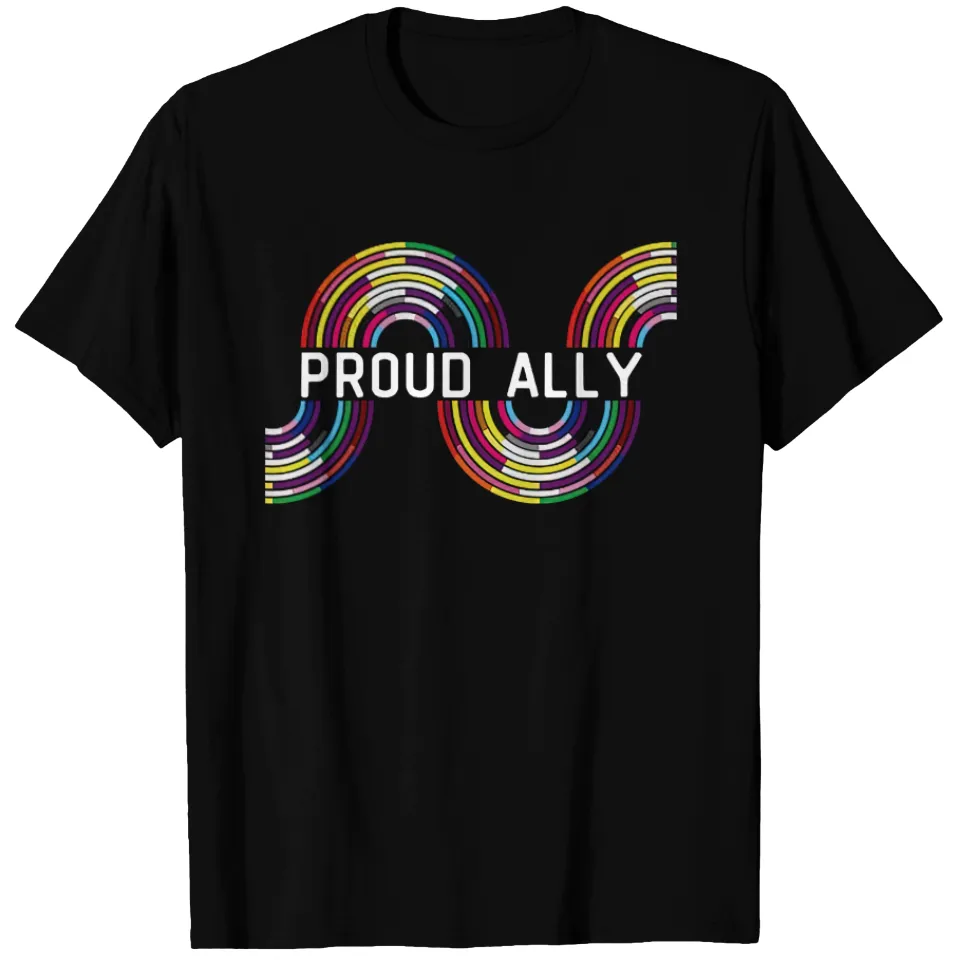 T-Shirt Ally Proud Ally pour Hommes en Noir — T-shirts pour hommes