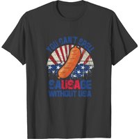 On Ne Peut Pas Épeler Saucisse Sans USA T-Shirt du 4 Juillet — T-shirts pour hommes