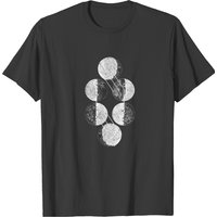 T-shirt Dessins de la Lune de Galilée pour Hommes en Noir — T-shirts pour hommes