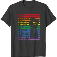 T-shirt Science Is Real Black Lives Matter LGBT Pride Love pour hommes — T-shirts pour hommes