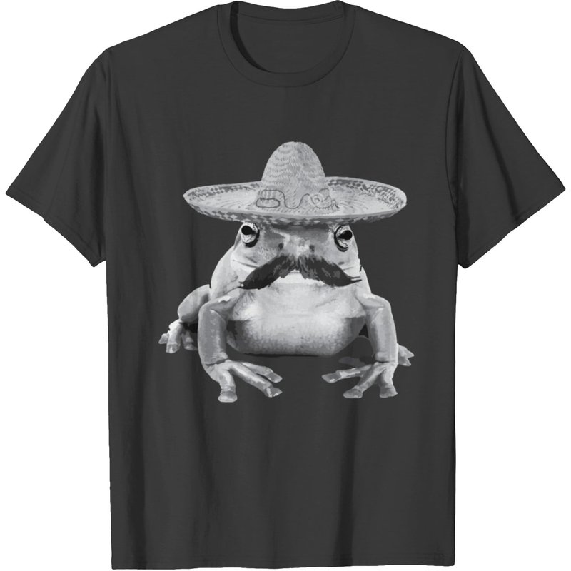T-shirt Senor Frog Is Real pour hommes en noir — T-shirts pour hommes